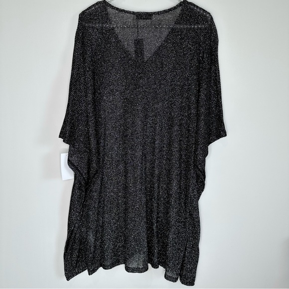 BCBG Max Azria Metallic Black Mesh Cover Up - Picture 6 of 6